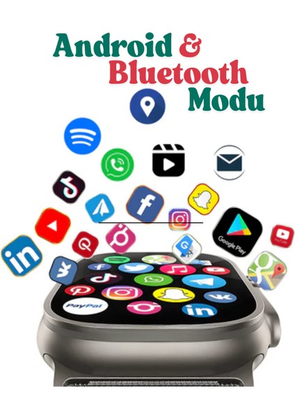 Çok Fonksiyonlu Wifi Bağlantılı Android Akıllı Saat, Navigasyon ve Mesaj Özelliği