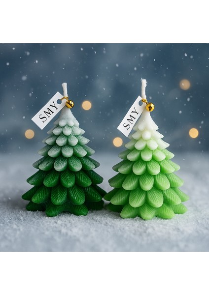 smydesign Çam Agacı Mum Iki Adet