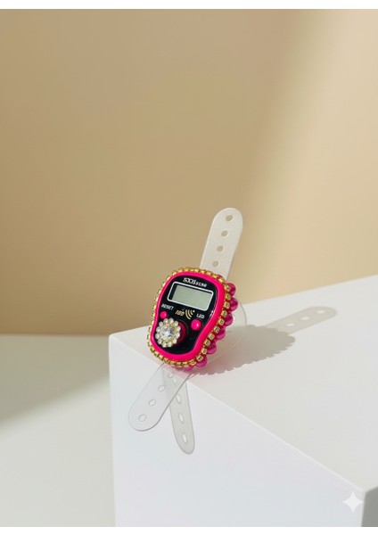 Hediyelik (Mevlid Çeyizlik Hac Umre) Sesli LED Işıklı Kutulu Taşlı Süslü Zikirmatik - 40 Adet