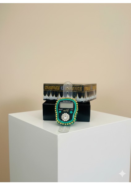 Hediyelik (Mevlid Çeyizlik Hac Umre) Sesli LED Işıklı Kutulu Taşlı Süslü Zikirmatik - 40 Adet