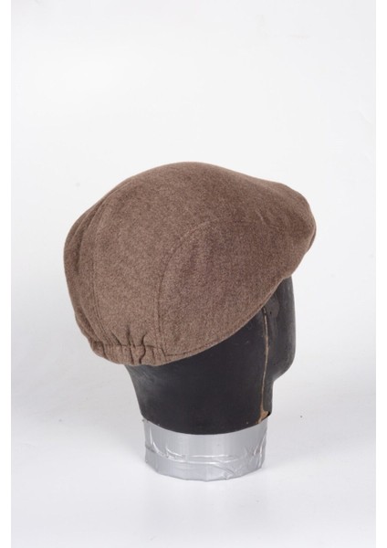 Kışlık Kaşe Şapka Yün Düz Renk Spor London Kasket -Açık Kahverengi fırsatları