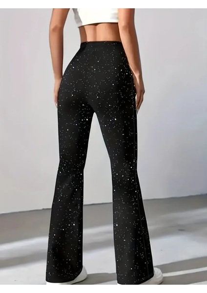 Cottonlab Kadın Yüksek Bel Taşlı Dalgıç Tayt fırsatları