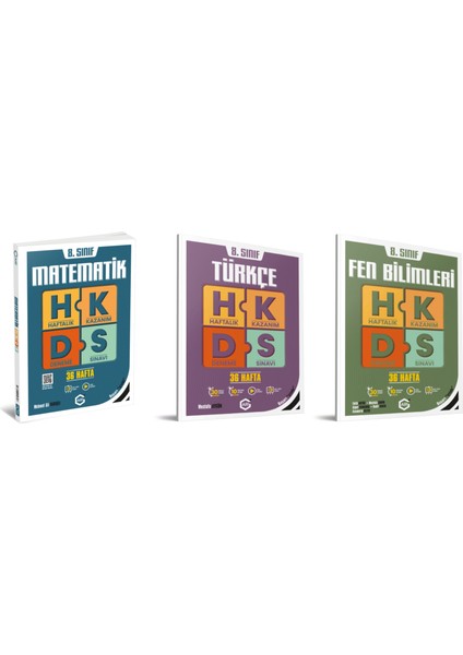 2025-2026 Lgs Türkçe-Matematik-Fen Haftalık Kazanım Deneme Sınavı 3'lü Set