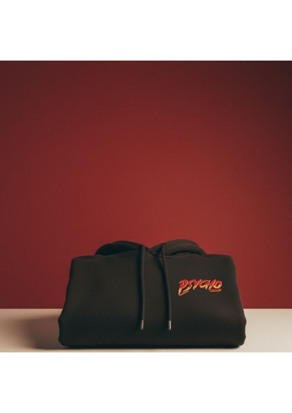 Unisex Beyaz Oversize Kapüşonlu Sweatshirt Tasarım Pscho indirimleri