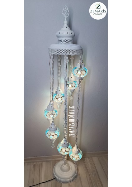 El Yapımı Otantik Mozaik Beyaz Lambader 7 Li fiyatları