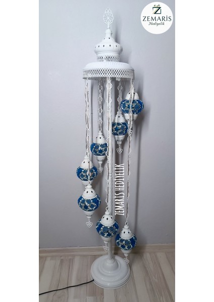 El Yapımı Otantik Mozaik Beyaz Lambader 7 Li fırsatları