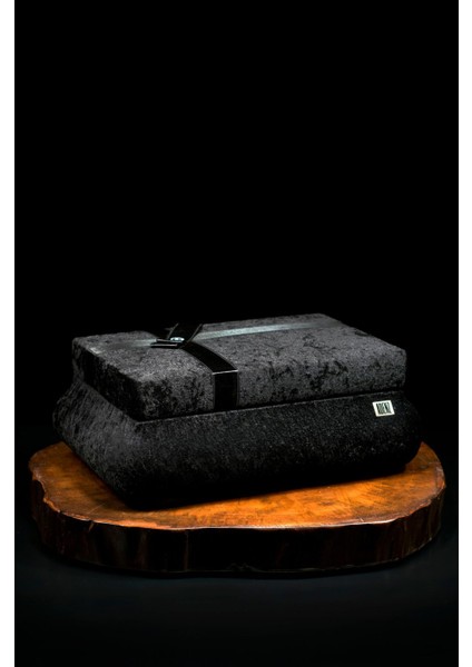 Damat Bohçası 4'lü Set - 3 Kutu 1 Kadife Kaplı Ahşap Sandık - Çeyiz Nişan