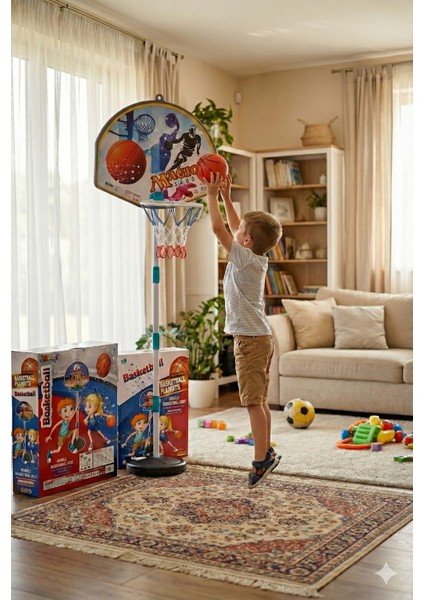 60-90-120 cm Ayarlanabilir Yükseklik Basketbol Potası ve Top Dahil - Eğitici Ayaklı Spor Oyuncağı" fiyatları