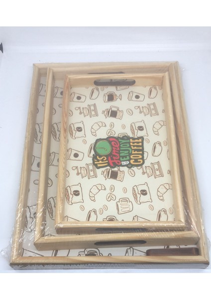 Karışık Desen Ahşap 3 Lü Servis Sunum Tepsisi Çay Kahve Sunum Tepsi Çay Tepsisi fiyatları