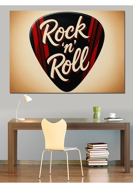 "rock'n Roll" Pena ve Yazı Dekoratif Kanvas - Mdf Ahşap Tablo fiyatları