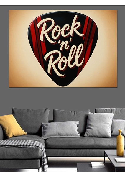 "rock'n Roll" Pena ve Yazı Dekoratif Kanvas - Mdf Ahşap Tablo modelleri