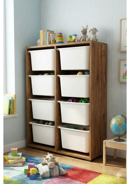 8 Çekmeceli Çok Amaçlı Oyuncak Dolabı ve Saklama Ünitesi – Çocuk Odası Düzenleyici Etiket Hediyeli fiyatları