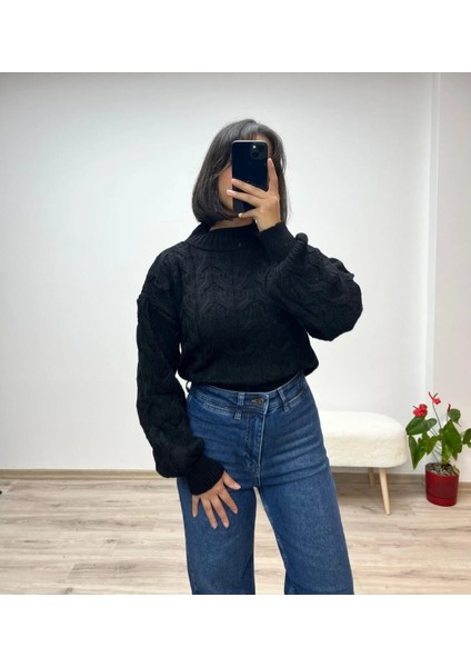 Kabartma Desenli Balıkçı Yaka Triko Kazak fiyatları