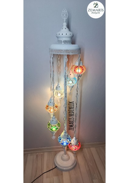 El Yapımı Otantik Mozaik Beyaz Lambader 7 Li fiyatları