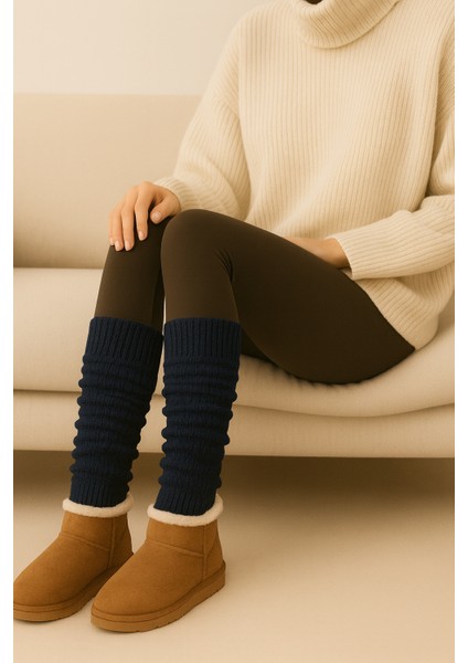 Original 1 Çift Premium Tozluk %100 Akrilik Triko Örgü Leg Warmer Ayak Isıtıcı Beyaz, Pembe, Turuncu, Gri, Lacivert, Turkuaz fırsatları