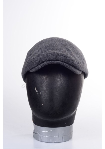 Kışlık Kaşe Şapka Yün Düz Renk Spor London Kasket -Füme modelleri