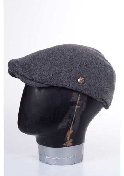 Kışlık Kaşe Şapka Yün Düz Renk Spor London Kasket -Füme fırsatları