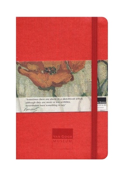 Van Gogh Ruled Notebook kırmızı Çizgili