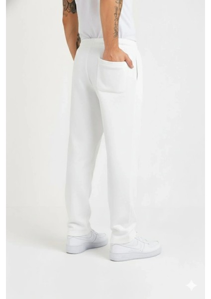 Erkek Üç Iplik Kışlık Pamuklu Ovarsize Bağcıklı Düz Paça Cepli Eşofman Altı Spor Rahat Model fiyatları