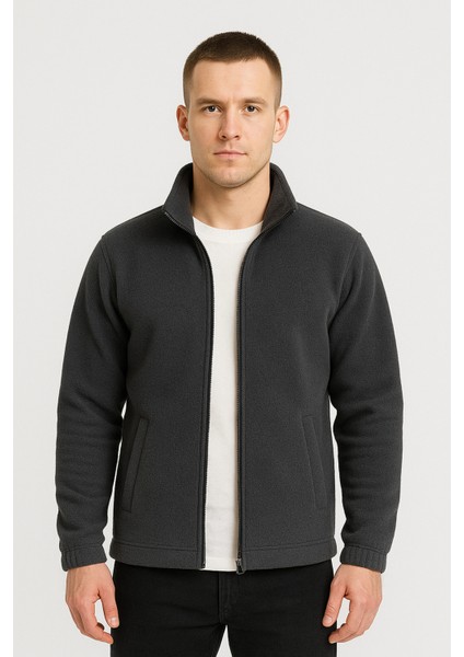 Erkek - Kadın Kalın Kışlık Tam Fermuarlı Regular Fit Polar Ceket fiyatları