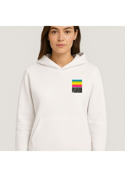 Unisex Beyaz Oversize Kapüşonlu Sweatshirt Tasarım Ploraid fırsatları