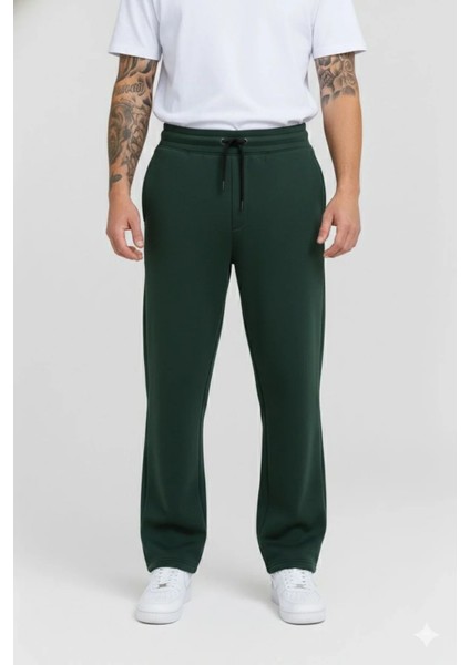 Erkek Üç Iplik Kışlık Pamuklu Ovarsize Bağcıklı Düz Paça Cepli Eşofman Altı Spor Rahat Model fırsatları