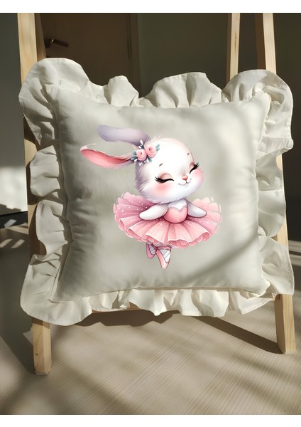 Bebek Fırfırlı Isme Özel Baskılı Yastık