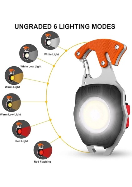 LED Şarj Edilebilir El Feneri Çok Amaçlı Alet Anahtarlık (4887) modelleri