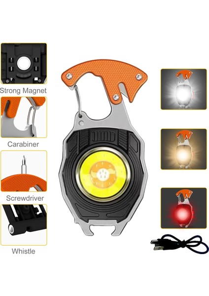 LED Şarj Edilebilir El Feneri Çok Amaçlı Alet Anahtarlık (4887) fırsatları