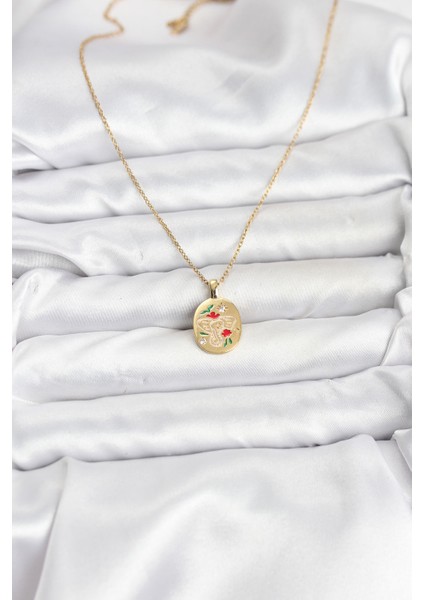 316L Çelik Zincir Gold Renk Fil Figürlü Kadın Kolye - Lisinya fiyatları