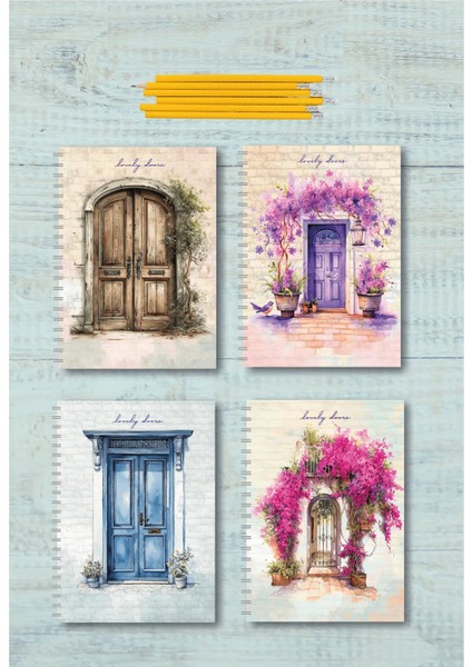 A5 Spiralli & Okul Defteri & 80 Yaprak & 2 Çizgili - 2 Kareli Defter , Notebook