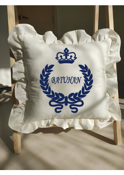 Bebek Fırfırlı Isme Özel Baskılı Yastık