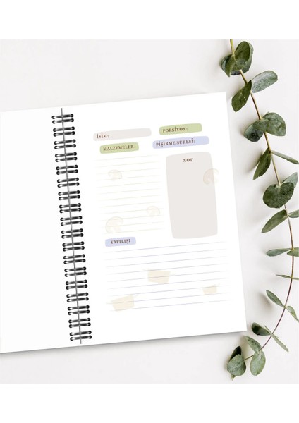 Yemek Tarif Defter /100 Yaprak /15CM x 21CM fırsatları