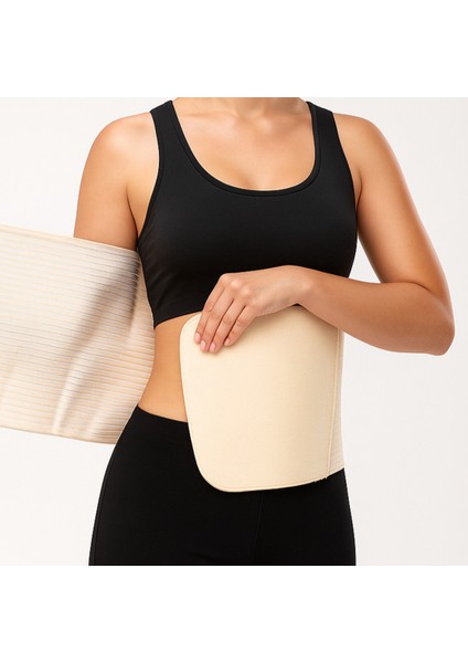Ayarlanabilir Bej 120CM Karın Korsesi, Doğum Sonrası ve Cerrahi Kullanım