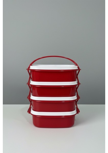 4 Katlı Beslenme Kutusu Kilit Mekanizmalı Okul Piknik Işyeri fiyatları