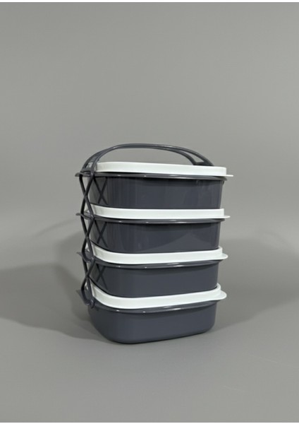 4 Katlı Beslenme Kutusu Kilit Mekanizmalı Okul Piknik Işyeri indirimleri