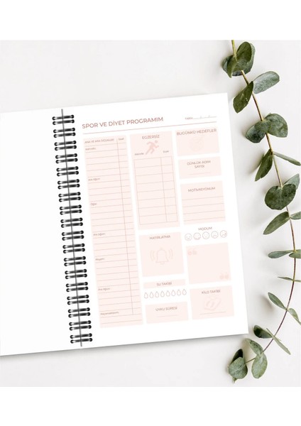 Diyet ve Spor Programı Takip Defteri & Diyet Defteri modelleri