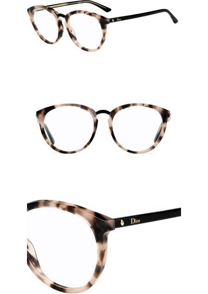 Dıor MONTAIGNE39 52 C9J Havana Siyah Yuvarlak Unısex Gözlük indirimleri