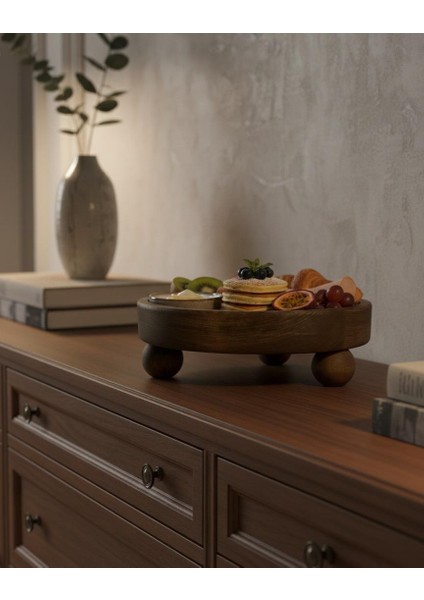 Doğal Ahşap Lüks Stant , Ayaklı Sunumluk , Ayaklı Dekoratif Tabak fiyatları