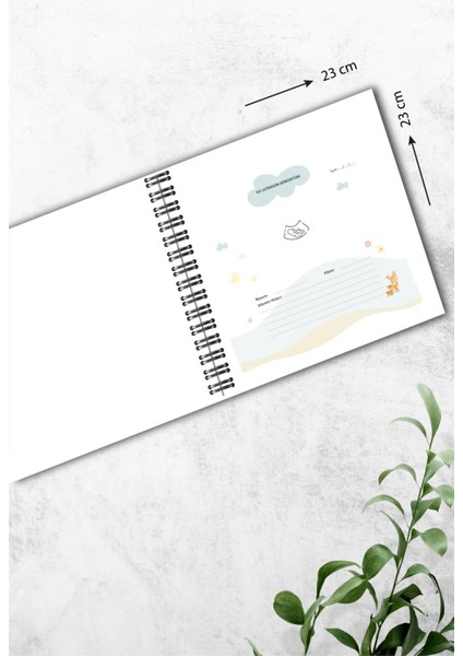 Modern Bebek Anı Defteri - Ilk 1 Yıl Hamilelik ve Anne Bebek Günlüğü - Ajandası modelleri