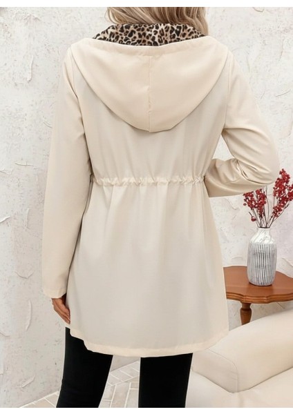 Cottonlab Kadın Uzun Kollu Kapşonlu Çift Taraflı Cepli Bağcıklı Fermuarlı Viskon Iki Iplik Ceket modelleri