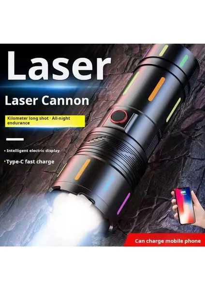 LED El Feneri 2000 Lümen USB Şarj Edilebilir Flash Işığı Yüksek Güçlü El Feneri Taktiksel