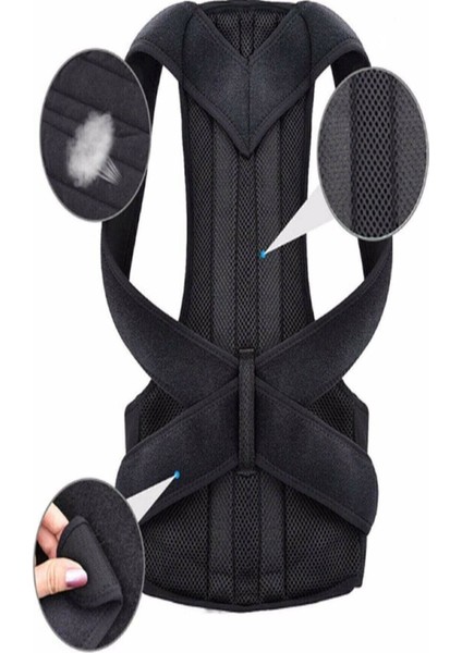 Dik Tutucu Kamburluk Önleyici Unisex Siyah Bel ve Sırt Destek Korse fiyatları