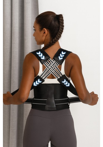 Dik Duruş Sırt Bel Korsesi, Medikal Kamburluk Önleyici, Rahat ve Destekli