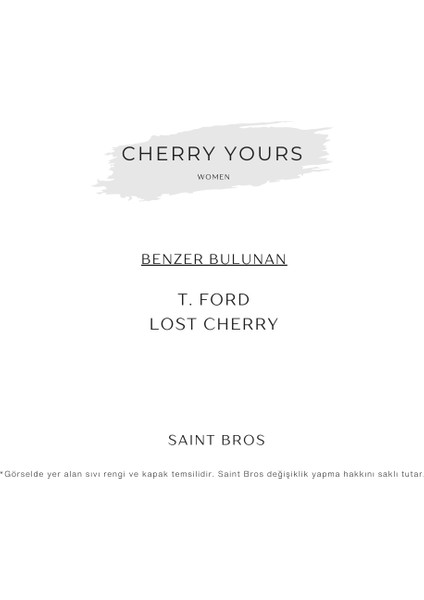 Cherry Yours Kadın Parfüm ( Lost Cherry ) Edp fiyatları