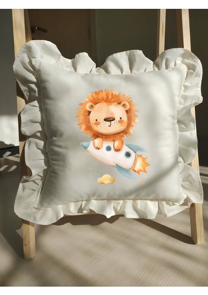 Bebek Fırfırlı Isme Özel Baskılı Yastık