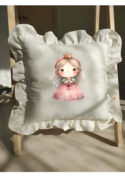 Bebek Fırfırlı Isme Özel Baskılı Yastık