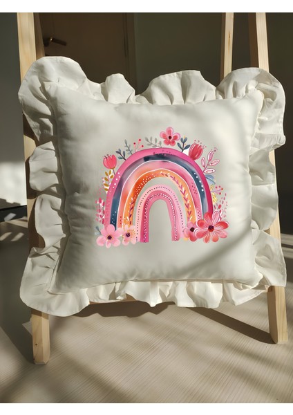 Bebek Fırfırlı Isme Özel Baskılı Yastık