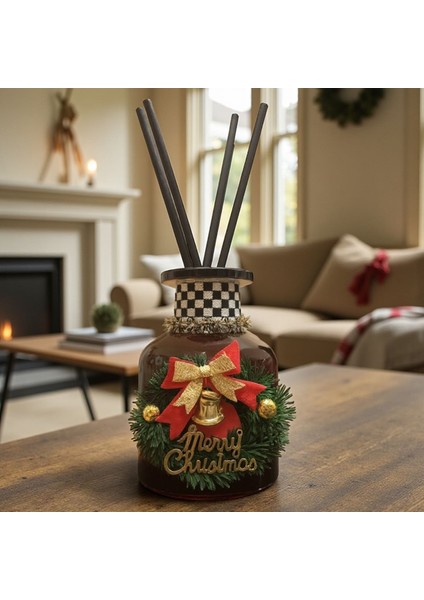 Yeni Yıl Hediye Seti 140 ml Oda Kokusu Dekoratif Mum Taşlı Araç Kokusu Taşlı Anahtarlık modelleri