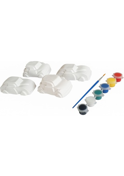 5 Parça Çocuk Araba Boyama Aktivite modelleri